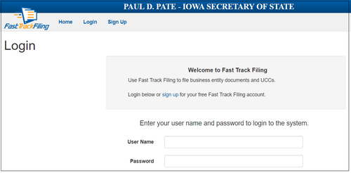 Iowa LLC Order Form