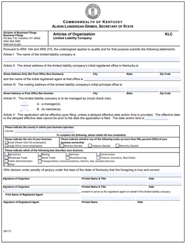 kentucky llc form dbi global filings llc