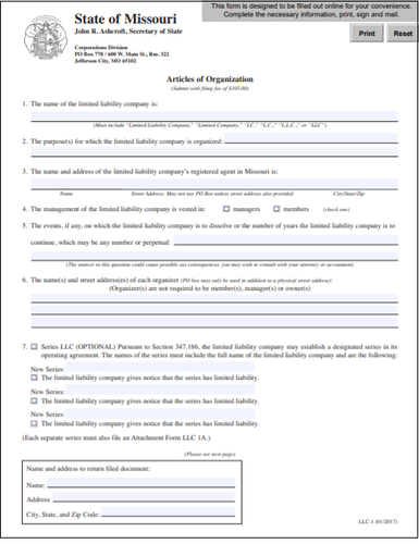 missouri llc form dbi global filings llc
