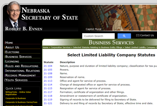 nebraska llc form dbi global filings llc